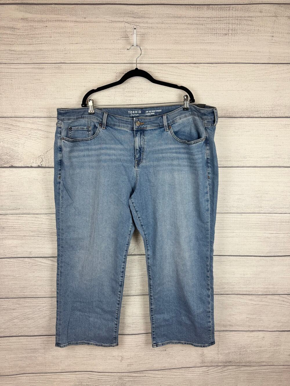 Torrid Plus Size Low Rise Straight Leg Jeans Size 24 Short